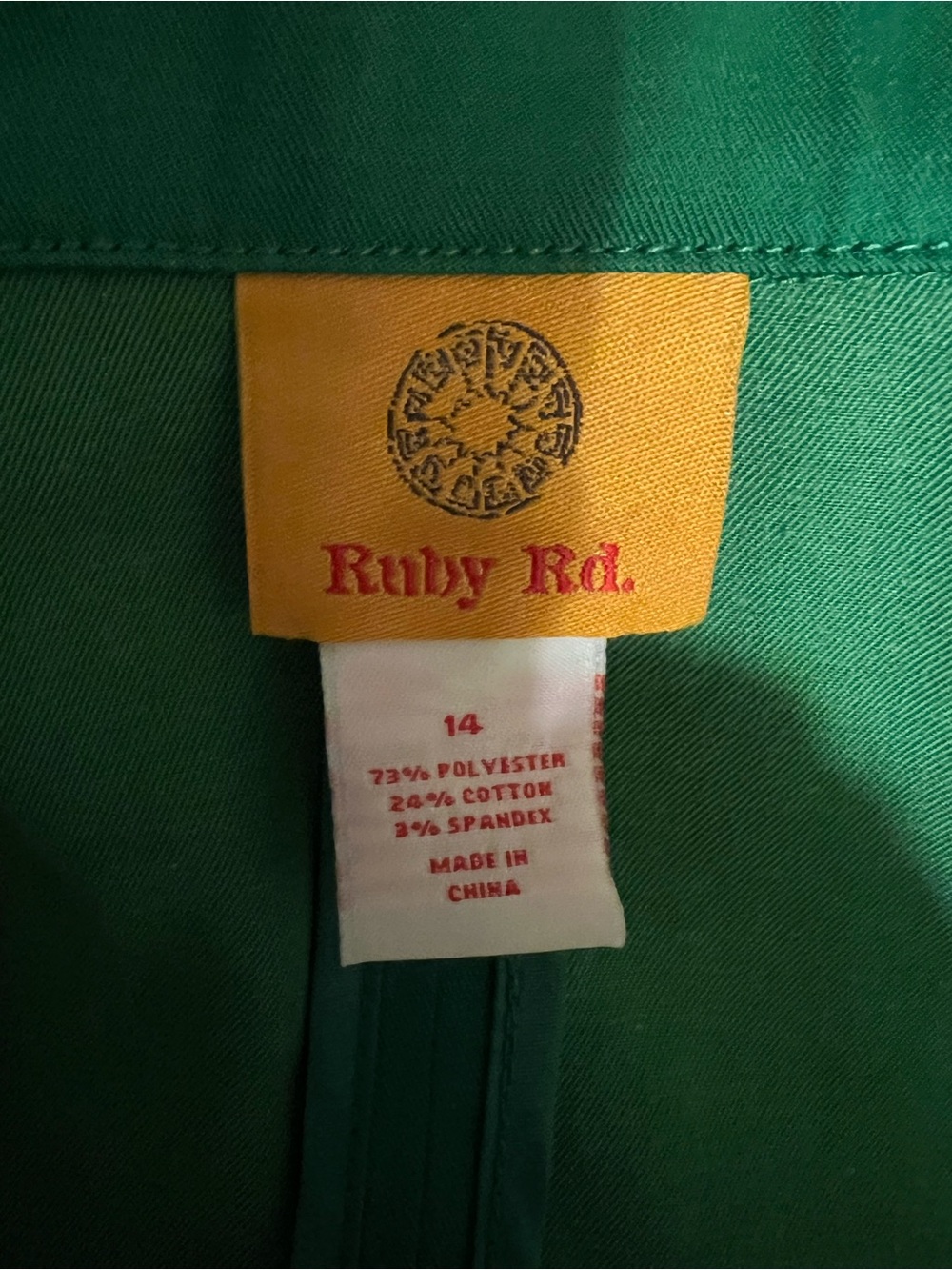 Ruby Rd. Bright Green Utility Jacket with Front Pockets - Picture 3 of 3